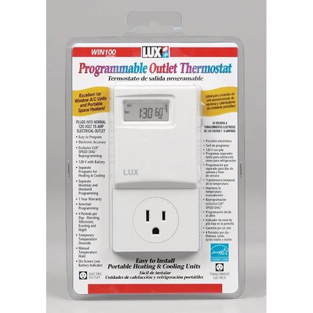 LUX PRODUCTS Thermostat Prog Outlet WIN100-A05